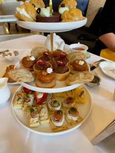 Tray of food from the Ballantyne Resort
